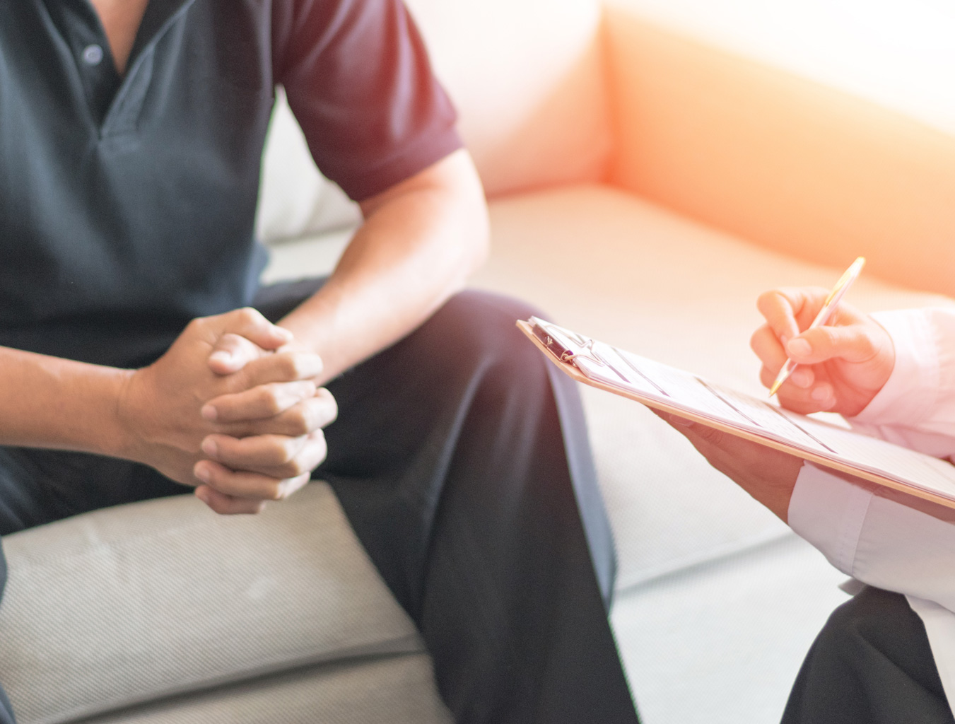 Photo of a doctor with male patient