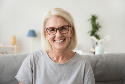 Woman smiling